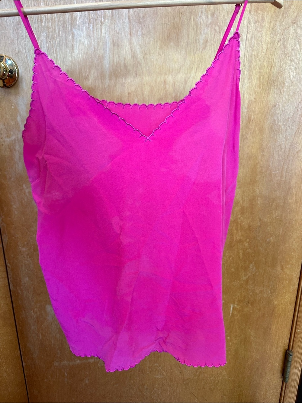 Bright Hot Pink Scalloped Cami